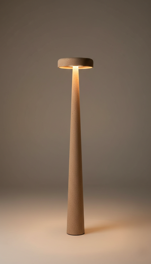 Arch Form — Minimalist Plaster Floor Lamp