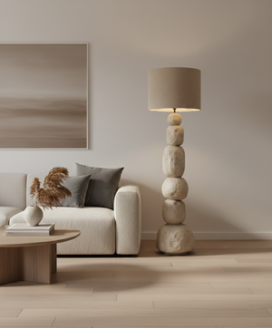 Stone Form — Sculptural Totem Floor Lamp