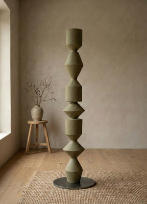 Column Totem — Organic Plaster Art Object