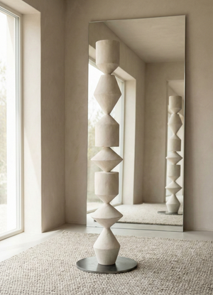 Column Totem — Organic Plaster Art Object