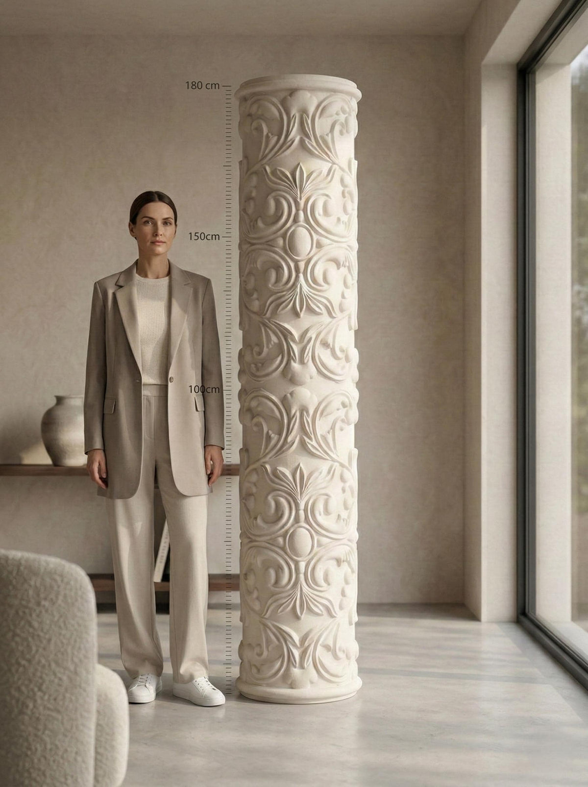 Monolith Column — Architectural Plaster Totem