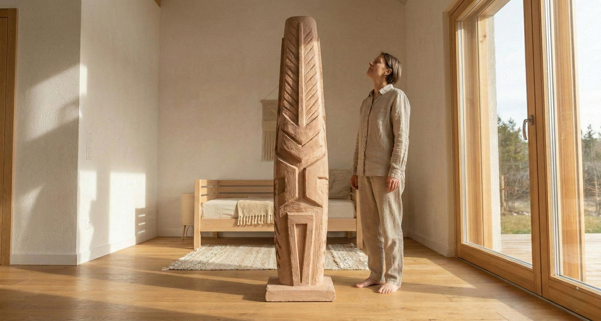 Large Totem — Mineral Plaster Floor Piece