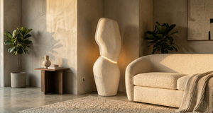 Monolith — Sculptural Plaster Floor Lamp
