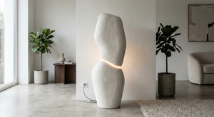Monolith — Sculptural Plaster Floor Lamp