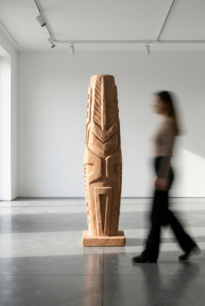Large Totem — Mineral Plaster Floor Piece