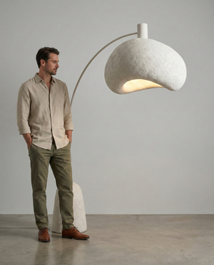 Arc — Handcrafted Plaster Floor Lamp